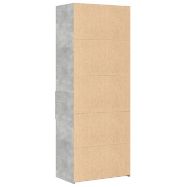 vidaXL Ντουλάπι Γκρι Σκυροδέματος 70x42,5x185cm Επεξεργασμένο Ξύλο 1 τεμ.