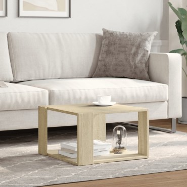 vidaXL Τραπεζάκι Σαλονιού Sonoma Δρυς 51,5x51,5x30cm Επεξεργ. Ξύλο 1 τεμ.