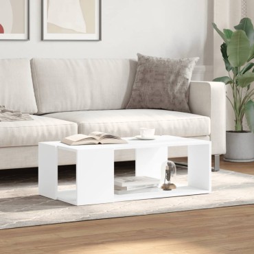 vidaXL Τραπεζάκι Σαλονιού Λευκό 89,5x48x30cm από Επεξεργ. Ξύλο 1 τεμ.