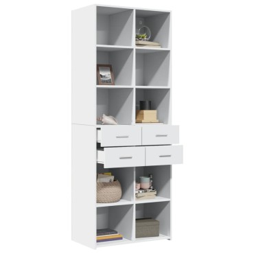 vidaXL Ντουλάπι Λευκό 70x42,5x185cm Επεξεργασμένο Ξύλο 1 τεμ.