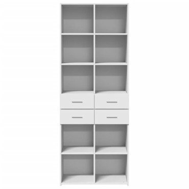 vidaXL Ντουλάπι Λευκό 70x42,5x185cm Επεξεργασμένο Ξύλο 1 τεμ.