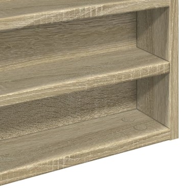 vidaXL Βιτρίνα Χρώμα Sonoma Δρυς 60x8,5x58cm από Επεξεργασμένο Ξύλο