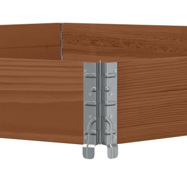 vidaXL Ζαρντινιέρα Εξάγωνη Καφέ 160x160 εκ. από Μασίφ Ξύλο Πεύκου