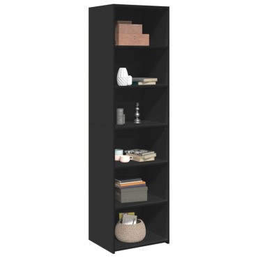 vidaXL Ντουλάπι Μαύρο 50x41x185cm Επεξεργασμένο Ξύλο 1 τεμ.