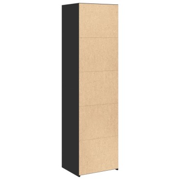 vidaXL Ντουλάπι Μαύρο 50x41x185cm Επεξεργασμένο Ξύλο 1 τεμ.