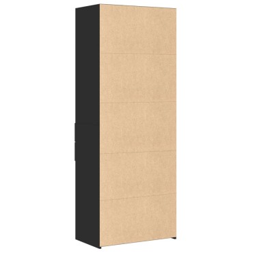 vidaXL Ντουλάπι Μαύρο 70x42,5x185cm Επεξεργασμένο Ξύλο 1 τεμ.