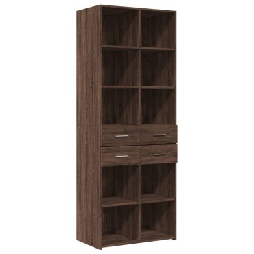 vidaXL Ντουλάπι Καφέ Δρυς 70x42,5x185cm από Επεξεργασμένο Ξύλο 1 τεμ.
