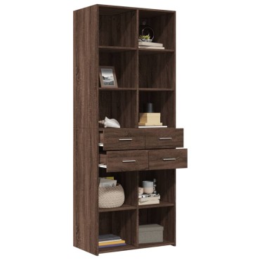 vidaXL Ντουλάπι Καφέ Δρυς 70x42,5x185cm από Επεξεργασμένο Ξύλο 1 τεμ.