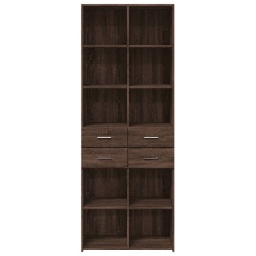 vidaXL Ντουλάπι Καφέ Δρυς 70x42,5x185cm από Επεξεργασμένο Ξύλο 1 τεμ.
