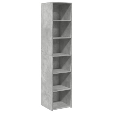 vidaXL Ντουλάπι Γκρι Σκυροδέματος 40x41x185cm Επεξεργασμένο Ξύλο 1 τεμ.