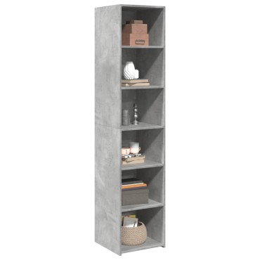 vidaXL Ντουλάπι Γκρι Σκυροδέματος 40x41x185cm Επεξεργασμένο Ξύλο 1 τεμ.