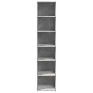 vidaXL Ντουλάπι Γκρι Σκυροδέματος 40x41x185cm Επεξεργασμένο Ξύλο 1 τεμ.
