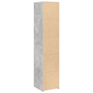 vidaXL Ντουλάπι Γκρι Σκυροδέματος 40x41x185cm Επεξεργασμένο Ξύλο 1 τεμ.