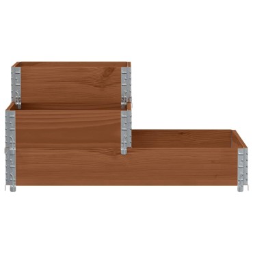 vidaXL Ζαρντινιέρα Υπερ. 3 Επιπέδων Καφέ 120x80 εκ. Μασίφ Ξύλο Πεύκου
