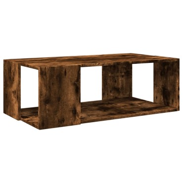 vidaXL Τραπεζάκι Σαλονιού Καπνιστή Δρυς 89,5x48x30cm Επεξεργ. Ξύλο 1 τεμ.