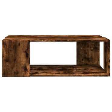 vidaXL Τραπεζάκι Σαλονιού Καπνιστή Δρυς 89,5x48x30cm Επεξεργ. Ξύλο 1 τεμ.