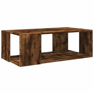 vidaXL Τραπεζάκι Σαλονιού Καπνιστή Δρυς 89,5x48x30cm Επεξεργ. Ξύλο 1 τεμ.
