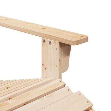 vidaXL Καρέκλα Adirondack με Υποπόδιο από Ξύλο Ελάτης 50x52cm 1 τεμ.