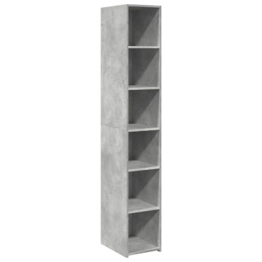 vidaXL Ντουλάπι Γκρι Σκυροδέματος 30x41x185cm από Επεξεργασμένο Ξύλο 1 τεμ.