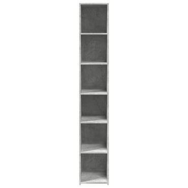 vidaXL Ντουλάπι Γκρι Σκυροδέματος 30x41x185cm από Επεξεργασμένο Ξύλο 1 τεμ.
