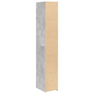 vidaXL Ντουλάπι Γκρι Σκυροδέματος 30x41x185cm από Επεξεργασμένο Ξύλο 1 τεμ.