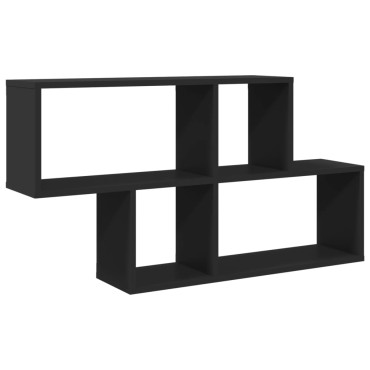 vidaXL Ράφι Τοίχου Μαύρη 100x20x53cm από Επεξεργασμένο Ξύλο 1 τεμ.
