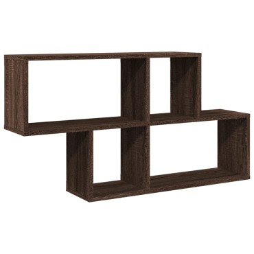vidaXL Ραφιέρα Τοίχου Καφέ Δρυς 100x20x53cm από Επεξεργασμένο Ξύλο 1 τεμ.