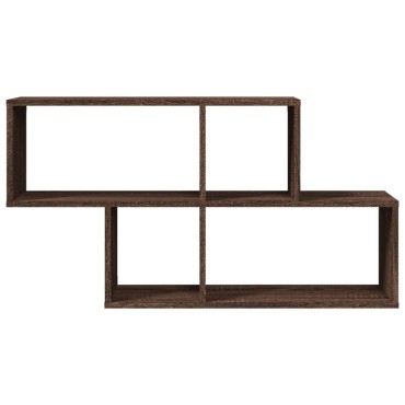 vidaXL Ραφιέρα Τοίχου Καφέ Δρυς 100x20x53cm από Επεξεργασμένο Ξύλο 1 τεμ.