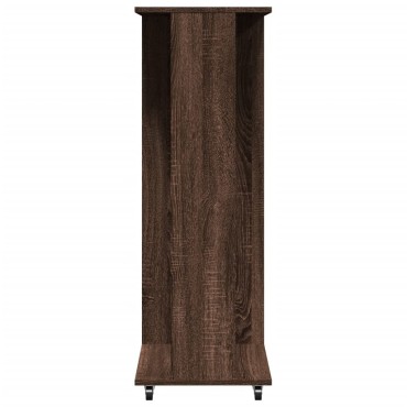 vidaXL Ντουλάπα με Ροδάκια Καφέ Δρυς 102x38x110cm από Επεξ. Ξύλο