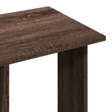 vidaXL Ντουλάπα με Ροδάκια Καφέ Δρυς 102x38x110cm από Επεξ. Ξύλο