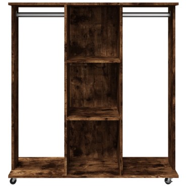 vidaXL Ντουλάπα με Ροδάκια Καπνιστή Δρυς 102x38x110cm από Επεξ. Ξύλο
