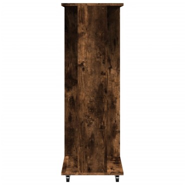 vidaXL Ντουλάπα με Ροδάκια Καπνιστή Δρυς 102x38x110cm από Επεξ. Ξύλο