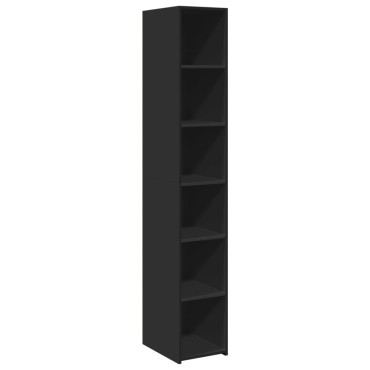 vidaXL Ντουλάπι Μαύρο 30x41x185cm από Επεξεργασμένο Ξύλο 1 τεμ.
