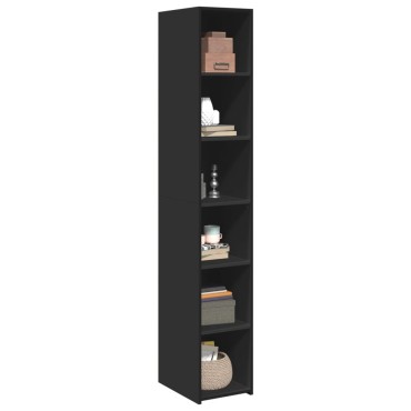vidaXL Ντουλάπι Μαύρο 30x41x185cm από Επεξεργασμένο Ξύλο 1 τεμ.