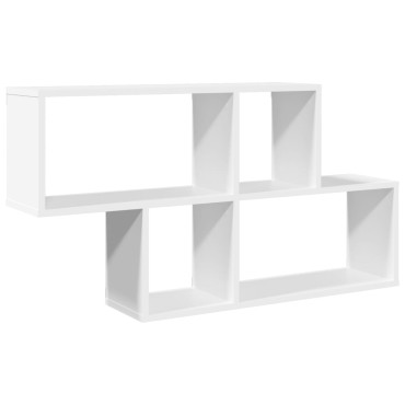vidaXL Ράφι Τοίχου Λευκό 100x20x53cm από Επεξεργασμένο Ξύλο 1 τεμ.