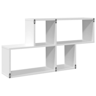 vidaXL Ράφι Τοίχου Λευκό 100x20x53cm από Επεξεργασμένο Ξύλο 1 τεμ.