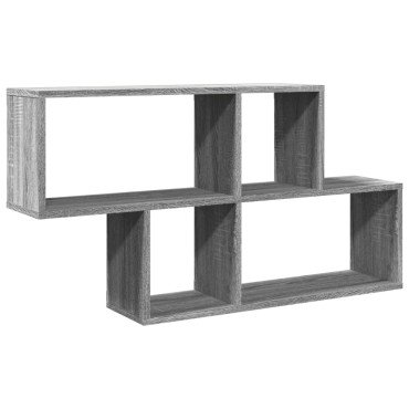 vidaXL Ραφιέρα Τοίχου Γκρι Sonoma 100x20x53cm Επεξεργασμένο Ξύλο 1 τεμ.