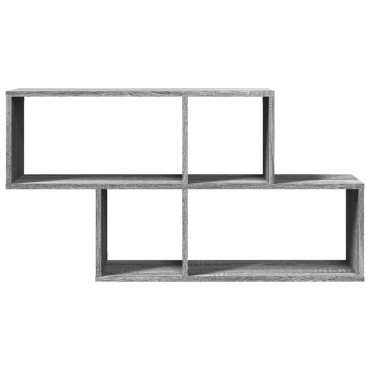 vidaXL Ραφιέρα Τοίχου Γκρι Sonoma 100x20x53cm Επεξεργασμένο Ξύλο 1 τεμ.