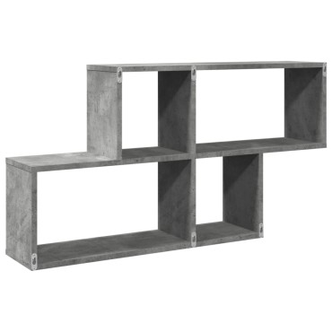 vidaXL Ράφι Τοίχου Γκρι Σκυροδέματος 100x20x53cm Επεξεργασμένο Ξύλο 1 τεμ.