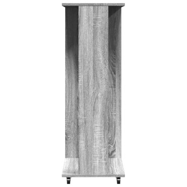 vidaXL Ντουλάπα με Ροδάκια Γκρι Sonoma 102x38x110cm από Επεξ. Ξύλο