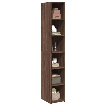 vidaXL Ντουλάπι Καφέ Δρυς 30x41x185cm από Επεξεργασμένο Ξύλο 1 τεμ.