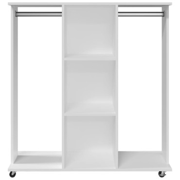 vidaXL Ντουλάπα με Ροδάκια Λευκή 102x38x110cm από Επεξεργασμένο Ξύλο