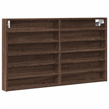 vidaXL Βιτρίνα Καφέ Δρυς 100x8,5x58cm από Επεξεργασμένο Ξύλο