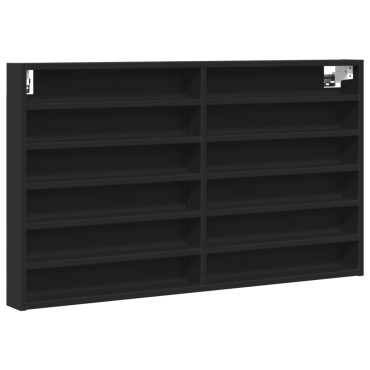 vidaXL Ραφιέρα Μαύρη 100x8,5x58cm από Επεξεργασμένο Ξύλο 1 τεμ.