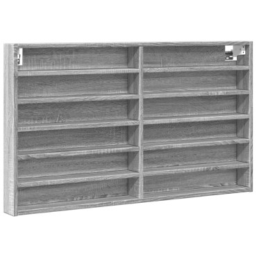 vidaXL Βιτρίνα Γκρι Sonoma 100x8,5x58cm από Επεξεργασμένο Ξύλο
