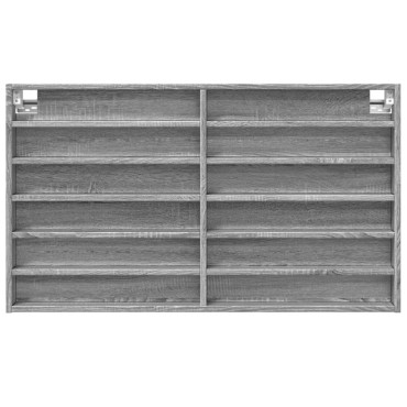vidaXL Βιτρίνα Γκρι Sonoma 100x8,5x58cm από Επεξεργασμένο Ξύλο