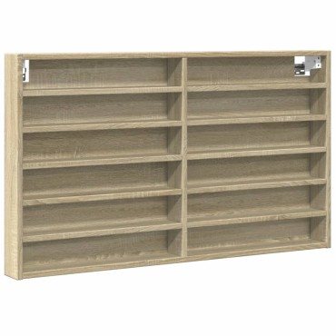 vidaXL Βιτρίνα Χρώμα Sonoma Δρυς 100x8,5x58cm από Επεξεργασμένο Ξύλο