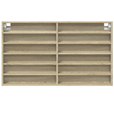 vidaXL Βιτρίνα Χρώμα Sonoma Δρυς 100x8,5x58cm από Επεξεργασμένο Ξύλο