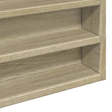 vidaXL Βιτρίνα Χρώμα Sonoma Δρυς 100x8,5x58cm από Επεξεργασμένο Ξύλο