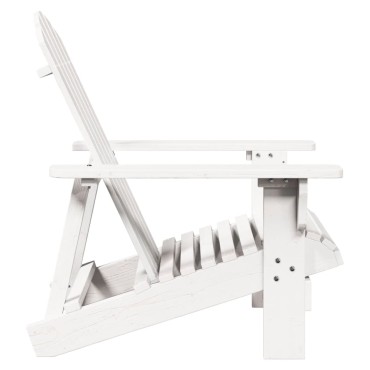 vidaXL Καρέκλα Adirondack Λευκή 69x85x90,5cm από Ξύλο Ελάτης 1 τεμ.